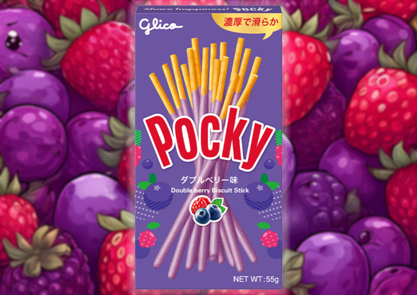 Pocky Blueberry Raspberry Flavor (55g)