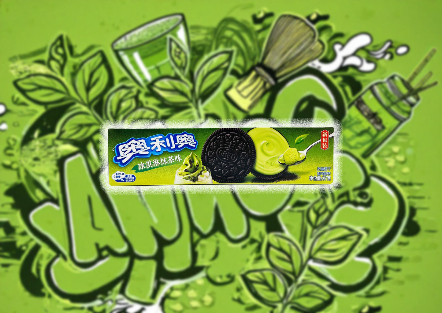 Oreo Cookies Ice Cream Matcha Flavor (97g)